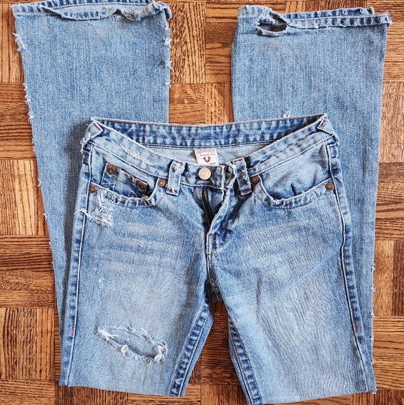 Y2K True Religion embroidered bootcut jeans size 28 - Picture 2 of 5